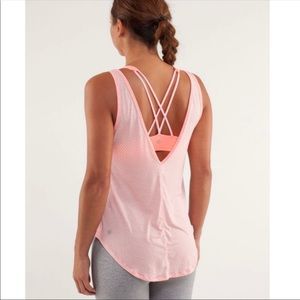 LULULEMON Burn it out tank in bleached coral sz 6